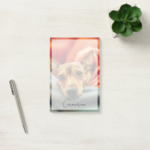 Cutest Baby djur   Miniature Pinscher Post-it Block