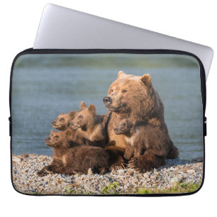 Cutest Baby djur Mor Björn och Unge Laptop Fodral