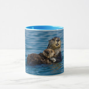 Cutest Baby djur Mor och Baby Otter Mugg