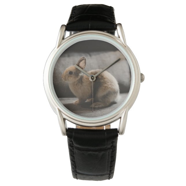 Cutest Baby djur | Nederländerna Dwarf Rabbit Armbandsur (Framsida)
