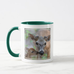 Cutest Baby djur Nyckel Hjort Stag & Fawn Mugg