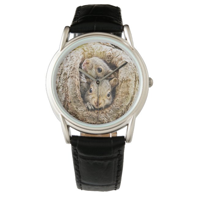Cutest Baby djur | Nyfikna Baby-ekorrar Armbandsur (Framsida)