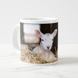 Cutest Baby djur Nyfödd Lamb Jumbo Mugg