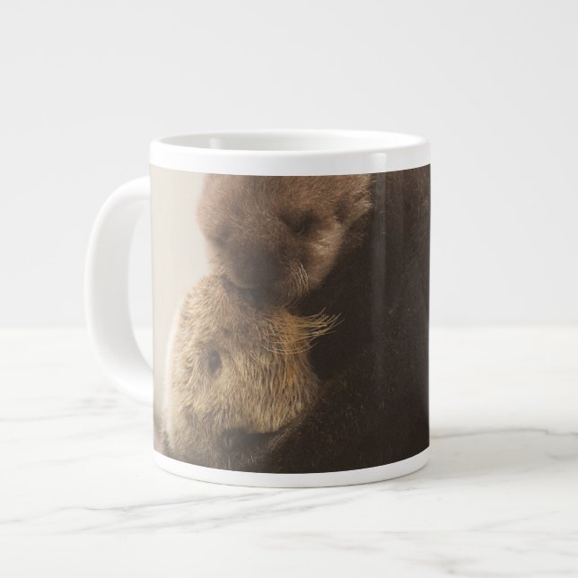 Cutest Baby djur | Nyfödd yttre Valp Jumbo Mugg (Framsida vänster)
