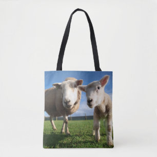 Cutest Baby djur   Nyfödda Lamb & Mamma Tygkasse