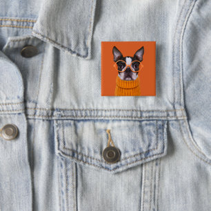 Cutest Baby djur Orange Boston Terrier Knapp