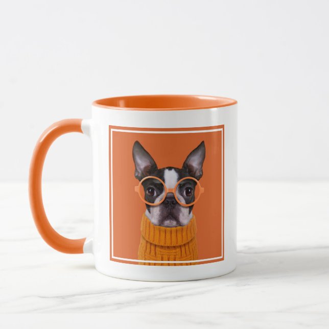 Cutest Baby djur | Orange Boston Terrier Mugg (Vänster)