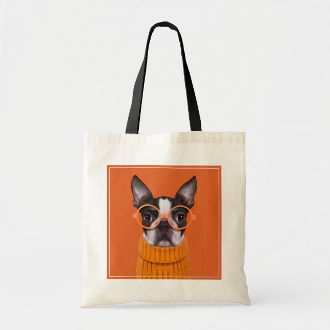 Cutest Baby djur | Orange Boston Terrier Tygkasse (Framsidan)