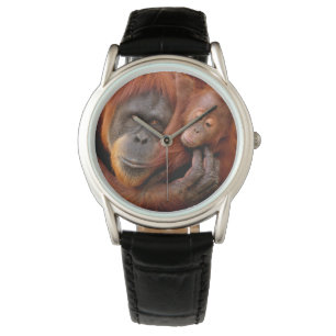 Cutest Baby djur   Orangutan Mamma & Baby Armbandsur