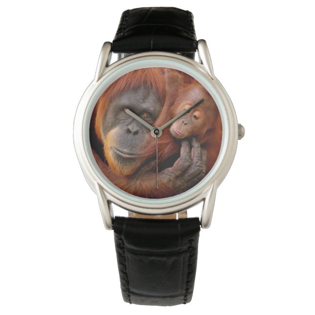 Cutest Baby djur | Orangutan Mamma & Baby Armbandsur (Framsida)