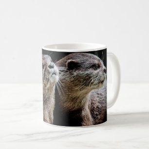 Cutest Baby djur Otters Holding Händer Kaffemugg