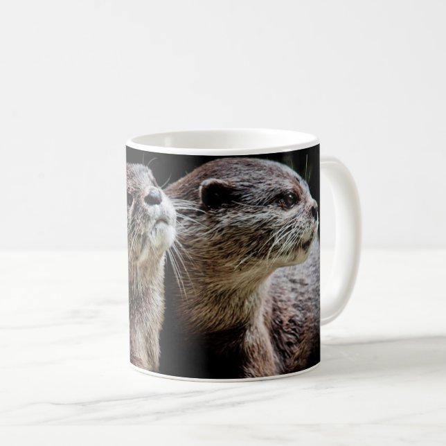 Cutest Baby djur | Otters Holding Händer Kaffemugg (Framsida höger)