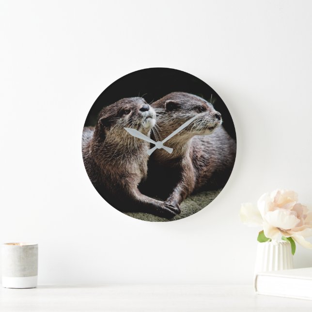 Cutest Baby djur | Otters Holding Händer Stor Klocka (Hem)