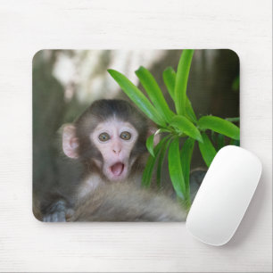 Cutest Baby djur   Överraskad Snö Monkey Musmatta