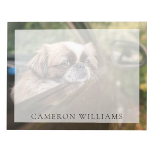 Cutest Baby djur Pekingesisk marionett i bil Anteckningsblock