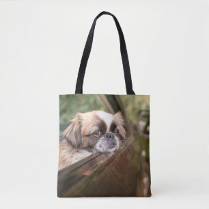 Cutest Baby djur   Pekingesisk marionett i bil Tygkasse