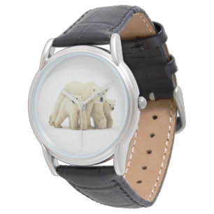 Cutest Baby djur   Polar Bear Family Armbandsur
