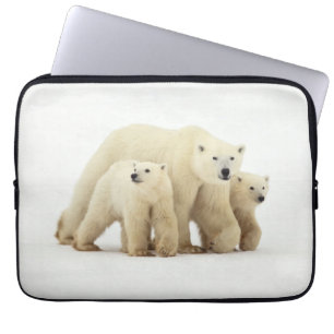 Cutest Baby djur Polar Bear Family Laptop Fodral