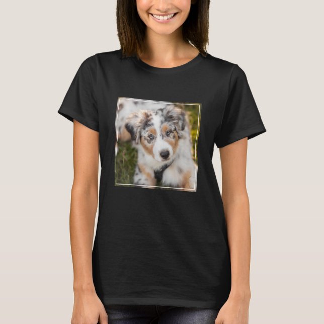 Cutest Baby djur | Puppy Australian shepherd T Shirt (Framsida)