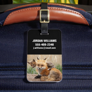 Cutest Baby djur Red Fox & Baby Bagagebricka