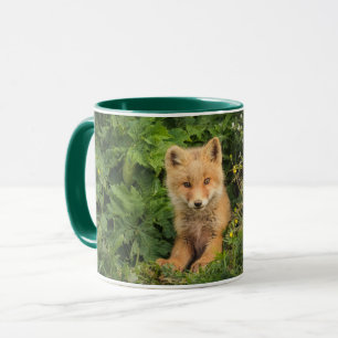 Cutest Baby djur Red Fox i Umnak Alaska Mugg