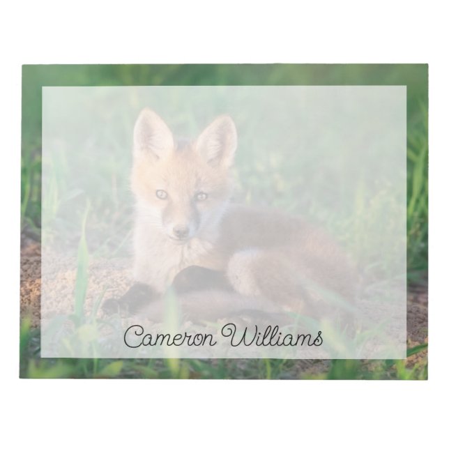 Cutest Baby djur | Red Fox Kit Relaxing Anteckningsblock (Framsida)