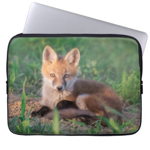 Cutest Baby djur Red Fox Kit Relaxing Laptop Fodral