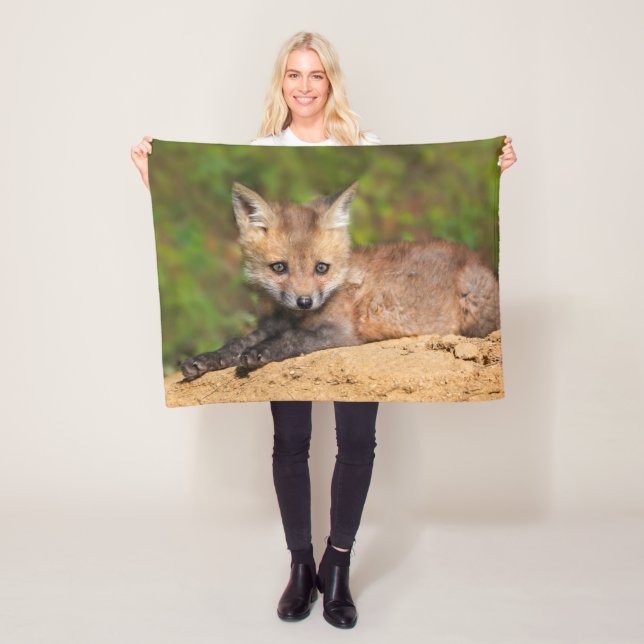 Cutest Baby djur | Red Fox-Valp Fleecefilt (På plats)