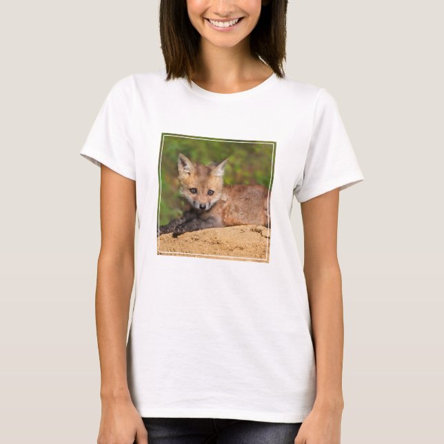 Cutest Baby djur | Red Fox-Valp T Shirt (Framsida)