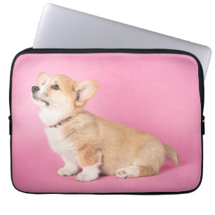 Cutest Baby djur Rosa Corgi Puppy Laptop Fodral