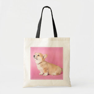 Cutest Baby djur Rosa Corgi Puppy Tygkasse