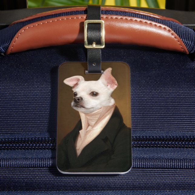 Cutest Baby djur | Royal Chihuahua Porträtt Bagagebricka (Framsida Insitu 2)