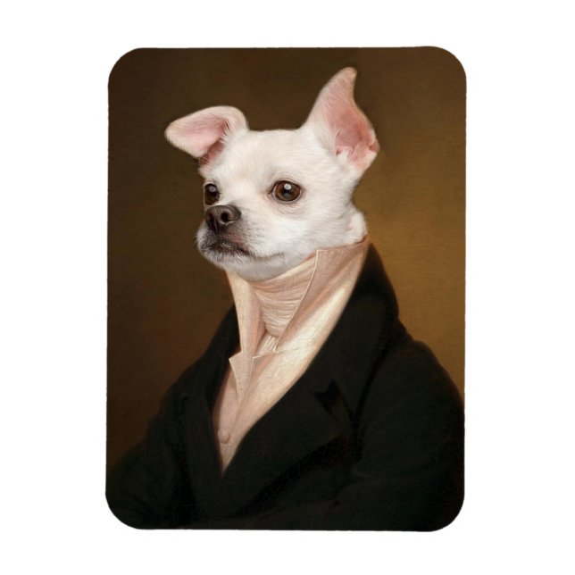 Cutest Baby djur | Royal Chihuahua Porträtt Magnet (Vertikal)