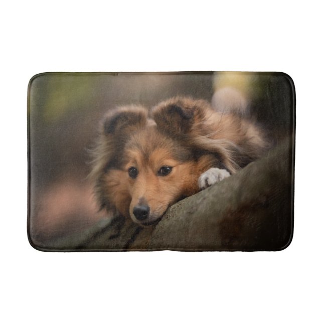 Cutest Baby djur | Shetland Sheepdog Puppy Badrumsmatta (Framsidan)