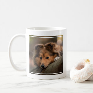Cutest Baby djur   Shetland Sheepdog Puppy Kaffemugg