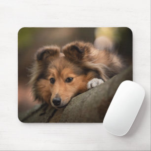 Cutest Baby djur Shetland Sheepdog Puppy Musmatta