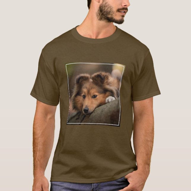 Cutest Baby djur | Shetland Sheepdog Puppy T Shirt (Framsida)