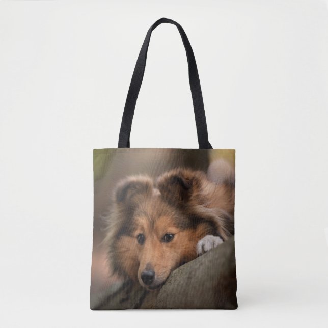 Cutest Baby djur | Shetland Sheepdog Puppy Tygkasse (Framsida)