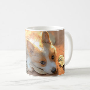 Cutest Baby djur   Shy Corgi Kaffemugg