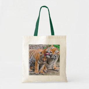 Cutest Baby djur   Sibiriska tigerfamiljen Tygkasse