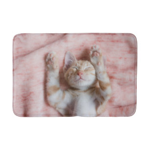 Cutest Baby djur Smal Orange Strepe Kitten Badrumsmatta