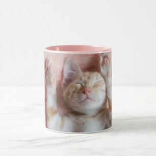 Cutest Baby djur   Smal Orange Strepe Kitten Mugg