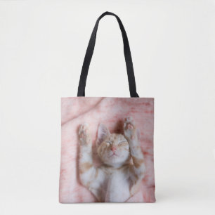 Cutest Baby djur Smal Orange Strepe Kitten Tygkasse