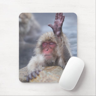 Cutest Baby djur   Snö Monkey Ansikte Musmatta