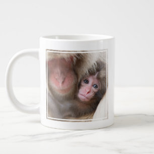 Cutest Baby djur Snö Monkey Jumbo Mugg