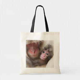 Cutest Baby djur Snö Monkey Tygkasse