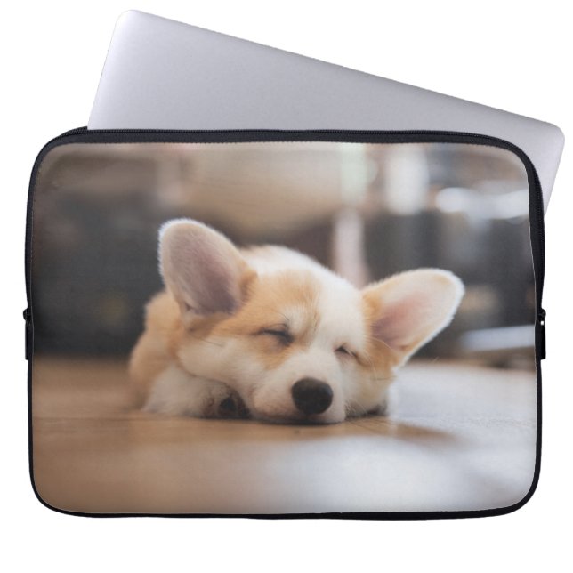 Cutest Baby djur | Sömnig Corgi Laptop Fodral (Framsidan)