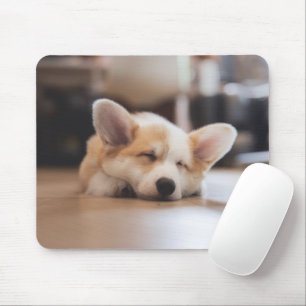 Cutest Baby djur   Sömnig Corgi Musmatta