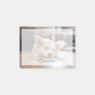 Cutest Baby djur Sömnig Corgi Post-it Block