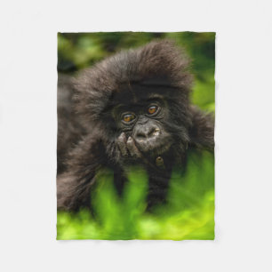 Cutest Baby djur   Spädbarnsberg Gorilla Fleecefilt